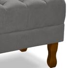 Kit 2 Puff Puf Retro Capitone 52x44cm Suede Cinza Claro Mpass