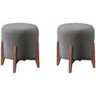 Kit 2 Puff Puf Sala Lhor Linho Rm