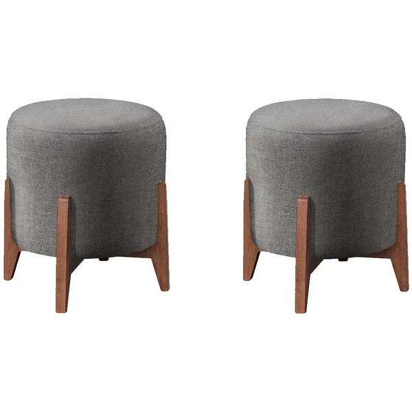 Kit 2 Puff Puf Sala Lhor Linho Rm