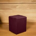 Kit 2 Puff Quadrado Decorativo Suede Púrpura