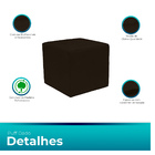 Kit 2 Puff Quadrado Para Sala E Quarto Suede - Jylcrom - Marr