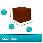 Kit 2 Puff Quadrado Para Sala E Quarto Suede - Jylcrom - Terr