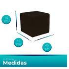 Kit 2 Puff Quadrado Para Sala E Quarto Suede Marrom  - Jylcrom