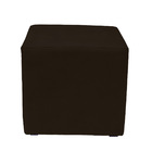 Kit 2 Puff Quadrado Para Sala E Quarto Suede Marrom  - Jylcrom