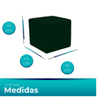 Kit 2 Puff Quadrado Para Sala E Quarto Suede Verde - Jylcrom