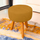 Kit 2 Puff Redondo Com Babado Para Sala E Quarto Veludo - Jyl