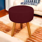 Kit 2 Puff Redondo Com Botonê Para Sala E Quarto Veludo - Jyl