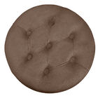 Kit 2 Puff Redondo Com Captonê Para Sala E Quarto Veludo - Jy