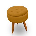 Kit 2 Puff Redondo Com Captonê Para Sala E Quarto Veludo Most