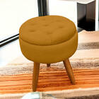 Kit 2 Puff Redondo Com Captonê Para Sala E Quarto Veludo Most