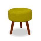 Kit 2 Puff Redondo Decorativo Danny Pés Palito Amarelo