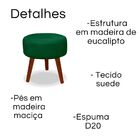 Kit 2 Puff Redondo Decorativo Danny Pés Palito Verde