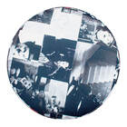 Kit 2 Puff Redondo Estampado Para Sala E Quarto Suede - Jylcr