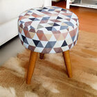 Kit 2 Puff Redondo Estampado Para Sala E Quarto Suede - Jylcr