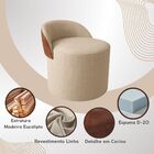 Kit 2 Puff Redondo Orgânico Com Encosto Curvo Confortável Res