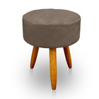 Kit 2 Puff Redondo Para Sala E Quarto Suede - Jylcrom - Capuc