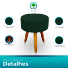 Kit 2 Puff Redondo Para Sala E Quarto Suede Verde- Jylcrom