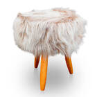 Kit 2 Puff Redondo Pelúcia Marrom Para Sala E Quarto - Jylcrom