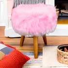 Kit 2 Puff Redondo Pelúcia Para Sala E Quarto - Jylcrom - Pink