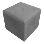 Kit 2 Puff Retangular Elo Para Sala E Quarto Suede Cinza- Jyl