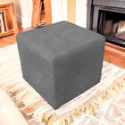 Kit 2 Puff Retangular Elo Para Sala E Quarto Suede Cinza- Jyl