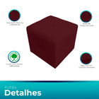 Kit 2 Puff Retangular Elo Para Sala E Quarto Suede - Jylcrom