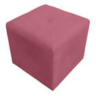 Kit 2 Puff Retangular Elo Para Sala E Quarto Suede Rose- Jylc