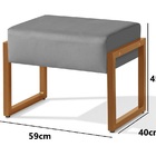 Kit 2 Puff Retangular Estrutura Ferro Super Lançamento 2024 C