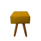 Kit 2 Puff Retangular New Para Sala E Quarto Suede Amarelo- J