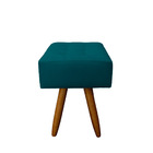 Kit 2 Puff Retangular New Para Sala E Quarto Suede Azul Tuque