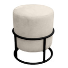 Kit 2 Puff Royale Para Sala E Quarto Suede - Jylcrom - Bege