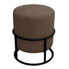 Kit 2 Puff Royale Para Sala E Quarto Suede - Jylcrom - Capucc