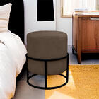 Kit 2 Puff Royale Para Sala E Quarto Suede - Jylcrom - Capucc