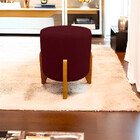 Kit 2 Puff Thor Luxo Para Sala E Quarto Suede Bordo- Jylcrom