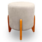 Kit 2 Puff Thor Luxo Para Sala E Quarto Suede - Jylcrom - Bege