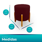 Kit 2 Puff Thor Luxo Para Sala E Quarto Suede - Jylcrom - Bor