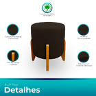Kit 2 Puff Thor Luxo Para Sala E Quarto Suede - Jylcrom - Mar