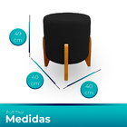 Kit 2 Puff Thor Luxo Para Sala E Quarto Suede - Jylcrom - Pre