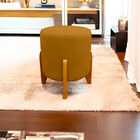 Kit 2 Puff Thor Luxo Para Sala E Quarto Suede Mostarda- Jylcr