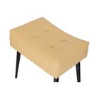 Kit 2 Puffs Banquetas Nobre Mostarda Com Pé Palito Chanfrado