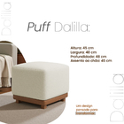 Kit 2 Puffs Dalilla Bouclé Premium Exclusivos Assento Extra P