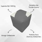 Kit 2 Puffs Decorativo Quadrado Para Sala Quarto Penteadeira