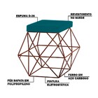 Kit 2 Puffs Decorativo Sala De Estar Base Bronze Trixie Suede