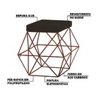 Kit 2 Puffs Decorativo Sala De Estar Base Bronze Trixie Suede