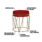 Kit 2 Puffs Decorativo Sala De Estar Base Gold Chloe Veludo V