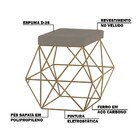 Kit 2 Puffs Decorativo Sala De Estar Base Gold Trixie Veludo