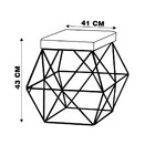 Kit 2 Puffs Decorativo Sala De Estar Base Gold Trixie Veludo