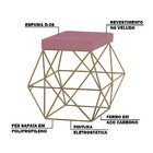 Kit 2 Puffs Decorativo Sala De Estar Base Gold Trixie Veludo