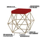 Kit 2 Puffs Decorativo Sala De Estar Base Gold Trixie Veludo