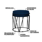 Kit 2 Puffs Decorativo Sala De Estar Base Preto Chloe Veludo